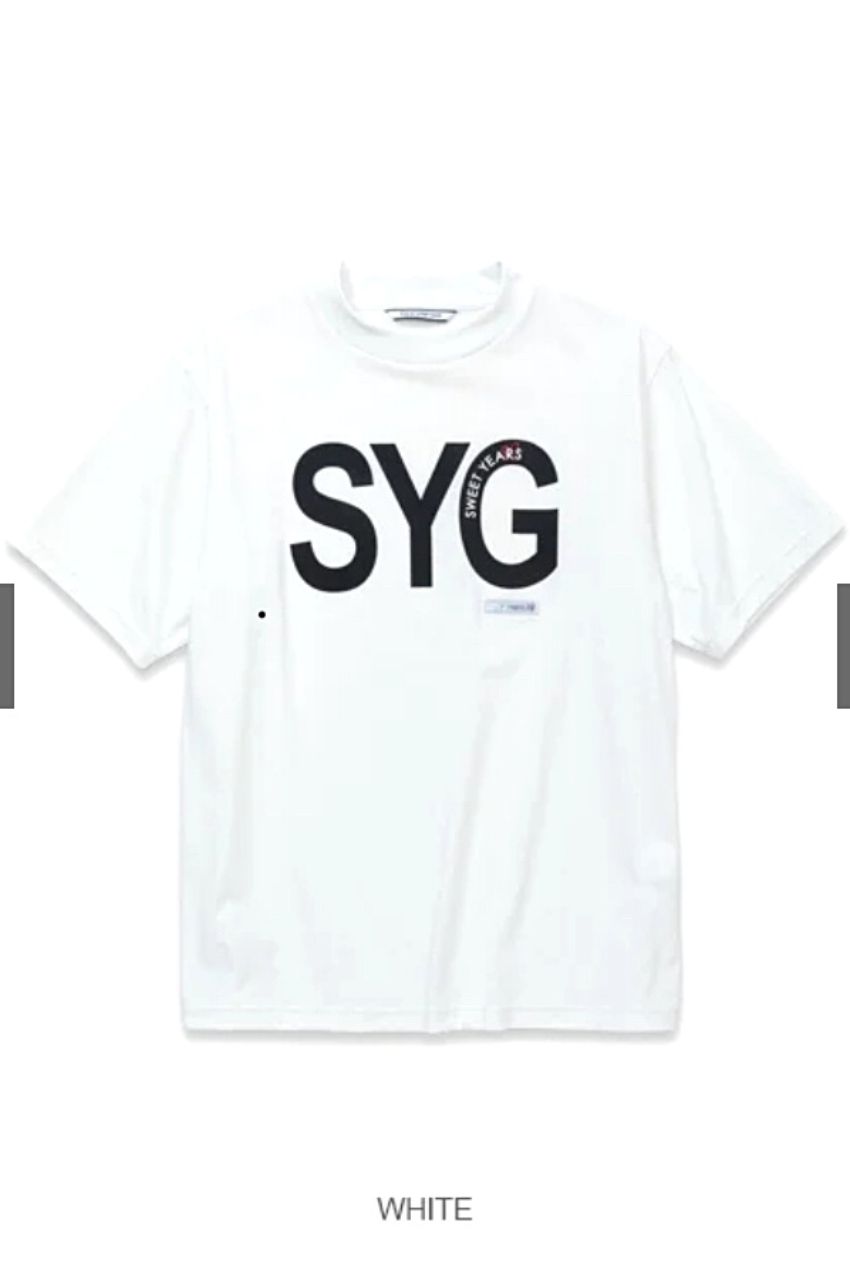 モックTシャツ (ホワイト ) ポリエステル / モックネック /  汗染み防止加工 / 吸水速乾 / UV加工