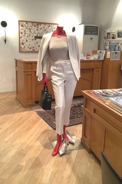 SUPER FINE WOOL SAXONY CIGARETTE PANTS  / スーパーファインウールサキソニー シガレットパンツ