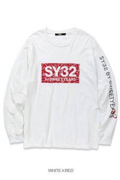 SY32 by SWEET YEARS - HEART BOX LOGO L/S TEE | LA FEMME