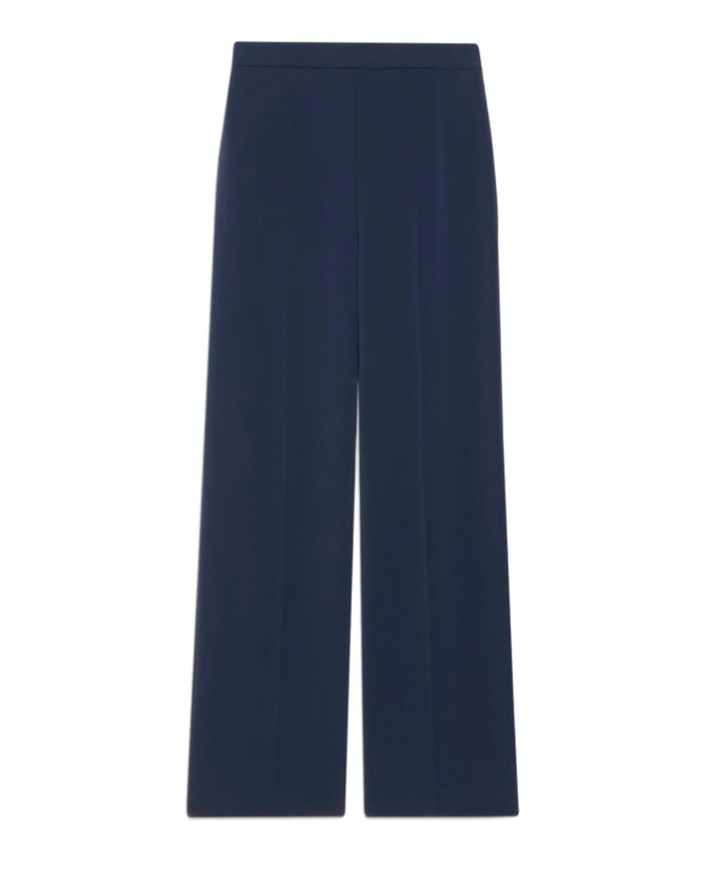 Admiral Crepe Wide Pull On Full Length ( ノクターンネイビー) トリアセテート / 後ろウエストゴム / センタープレス有り / 手洗可 /  01-6106401