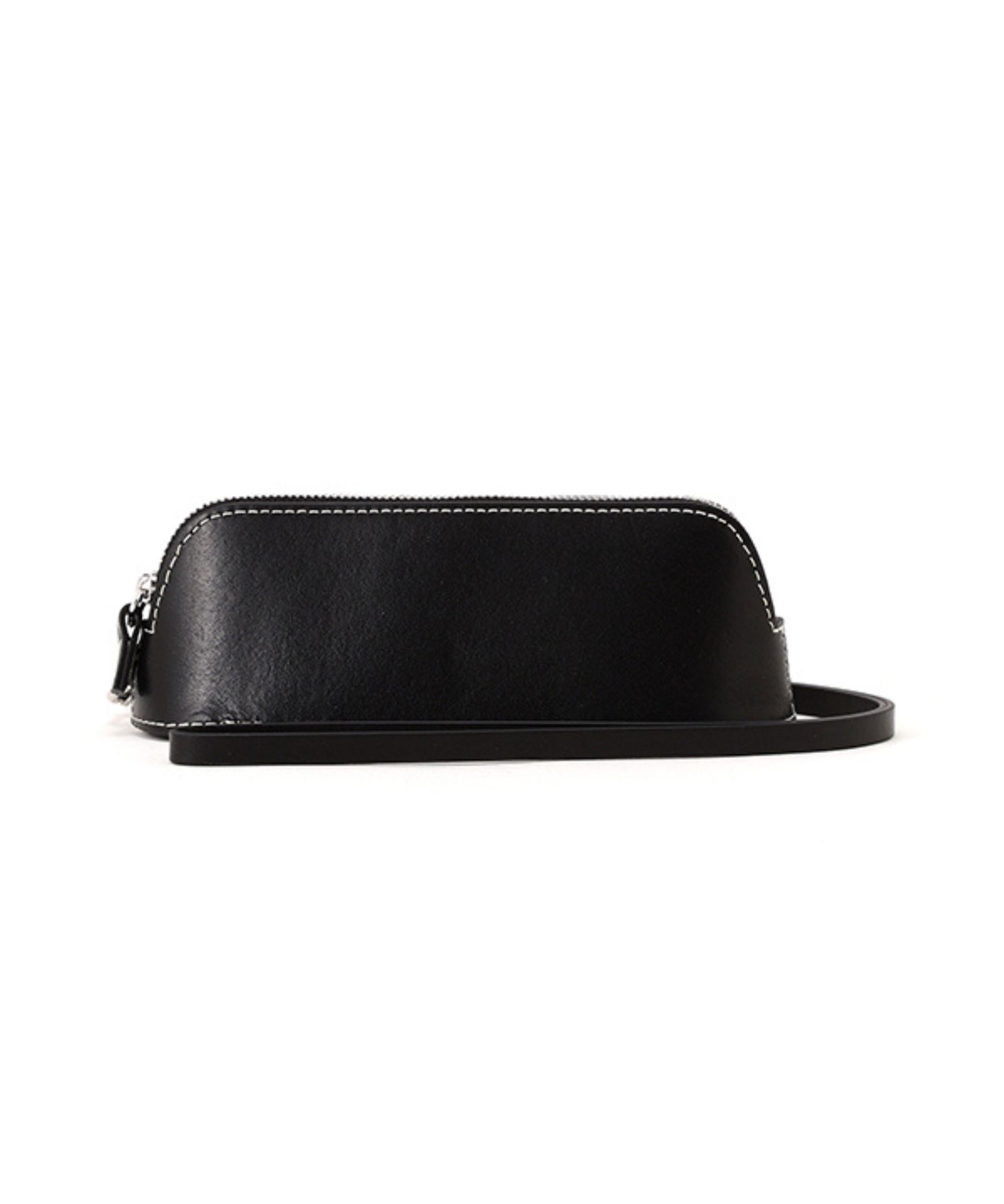 タンドレザージップサングラスケース (BLACK) 牛革 / ジップ仕様 / ロゴ刻印 / ストラップ取外し可能 /1226279130