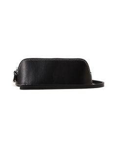 タンドレザージップサングラスケース (BLACK) 牛革 / ジップ仕様 / ロゴ刻印 / ストラップ取外し可能 /1226279130