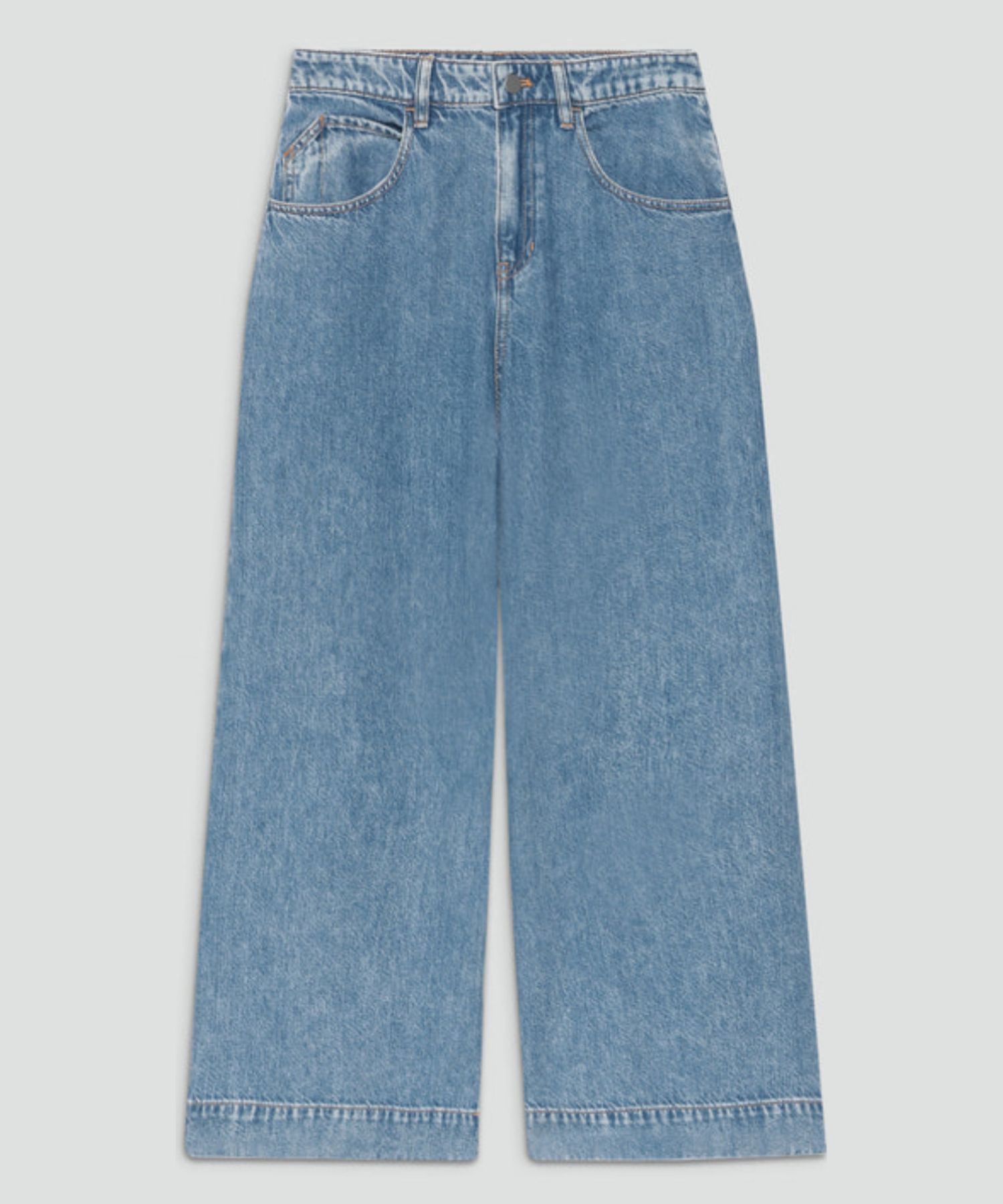 Relaxed Denim Aline Pant(アイスブルー) / 綿 / ウォッシャブル / 01-5306413