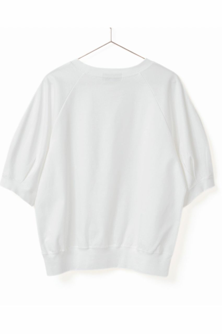Almond Sleeve Cropped Pullover (オフホワイト) コットン / ポンチ素材 / 5部袖 / 手洗い可 / FK251-60253