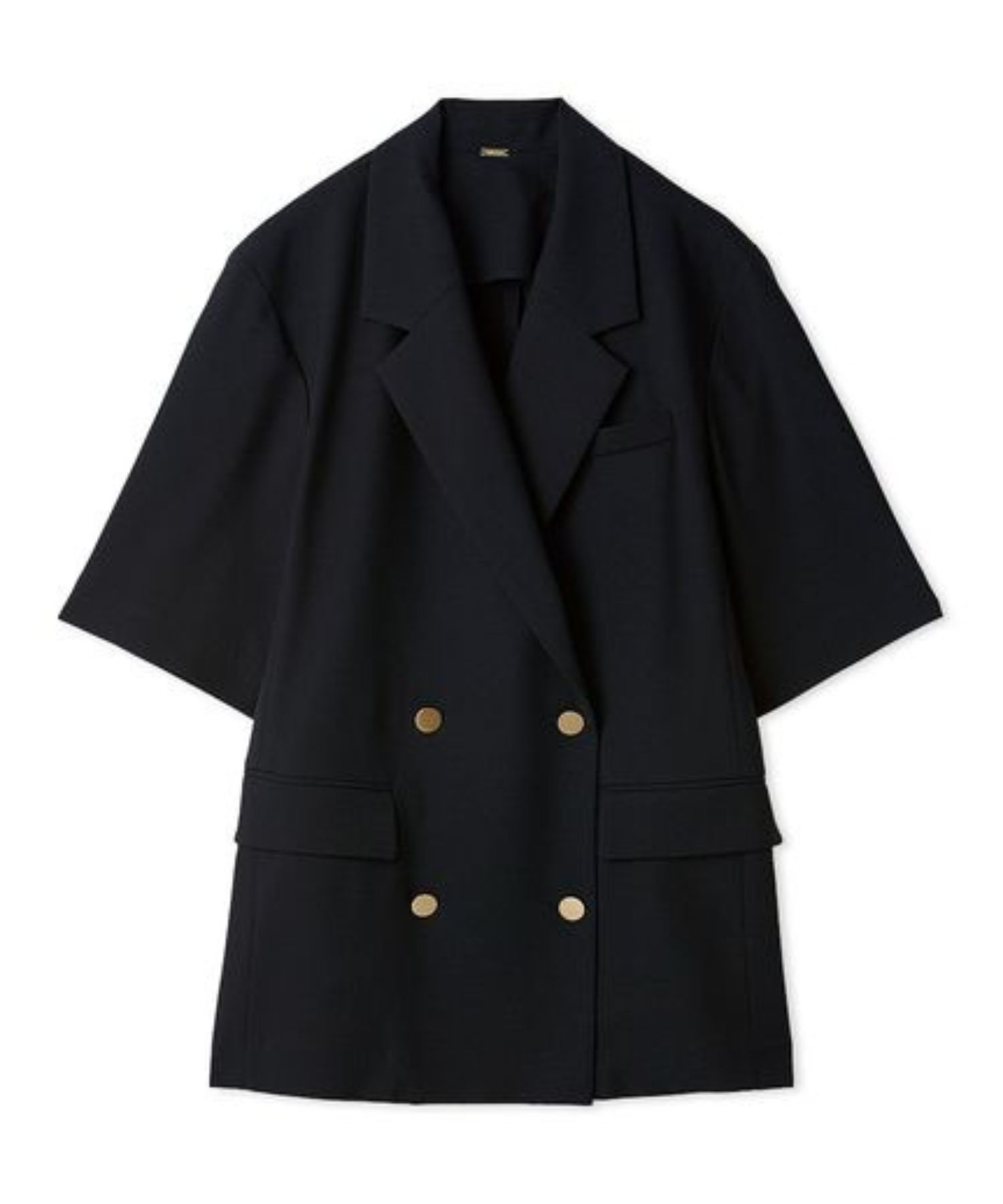 金釦ハーフスリーブジャケット(DNVY) ポリエステル / 裏地無し / UVカット / メタルボタン / 09WFJ261133