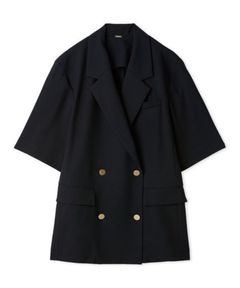 金釦ハーフスリーブジャケット(DNVY) ポリエステル / 裏地無し / UVカット / メタルボタン / 09WFJ261133