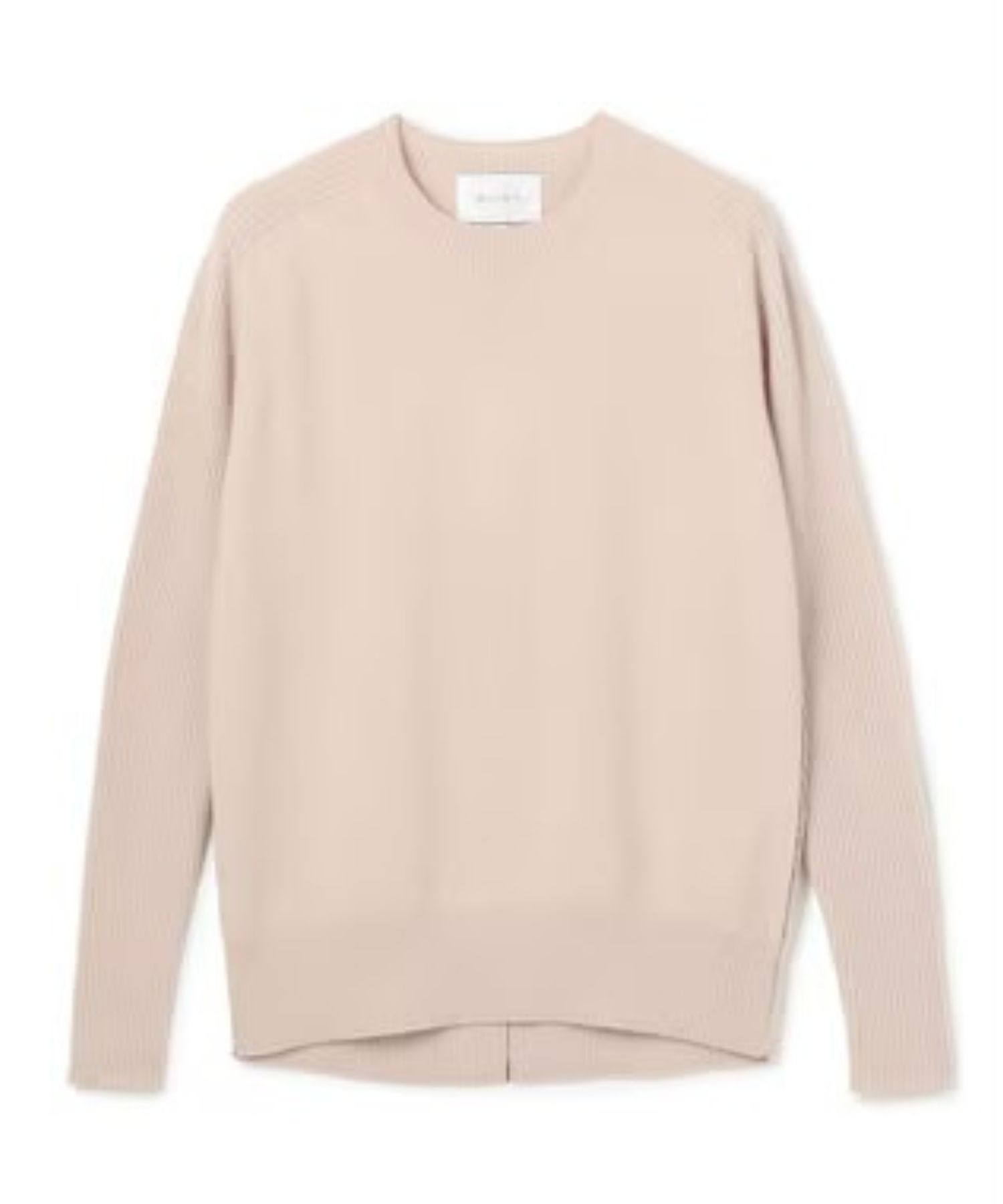 POMPE / ウールカシミヤ配色ラインクルーネックニット (Taupe×Bordeaux ) ウール / 手洗可 / カシミア混 / KRCWGW0400