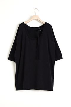 カシミアコットンパイル編みニット(ブラック) コットン / バックストラップ / ウォッシャブル