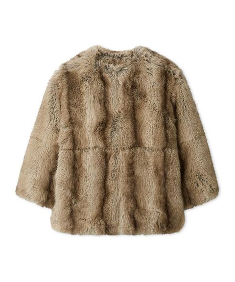 マルチマテリアルノーカラーファーコート ( BEG ) ポリエステル / フェイクファー / 柔らかい / ポケット有り /  09WFC255108