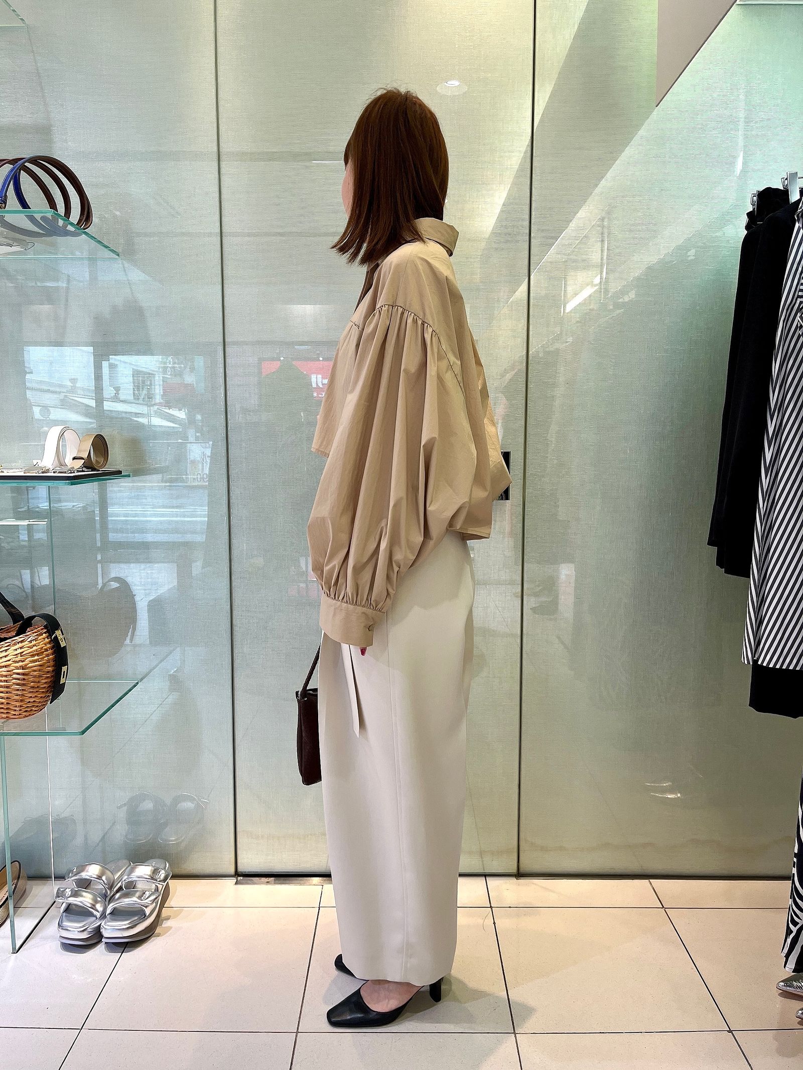 #【ELENDEEK×MIESROHE】クロップ丈シャツ×ゆったりタックパンツ✨✨