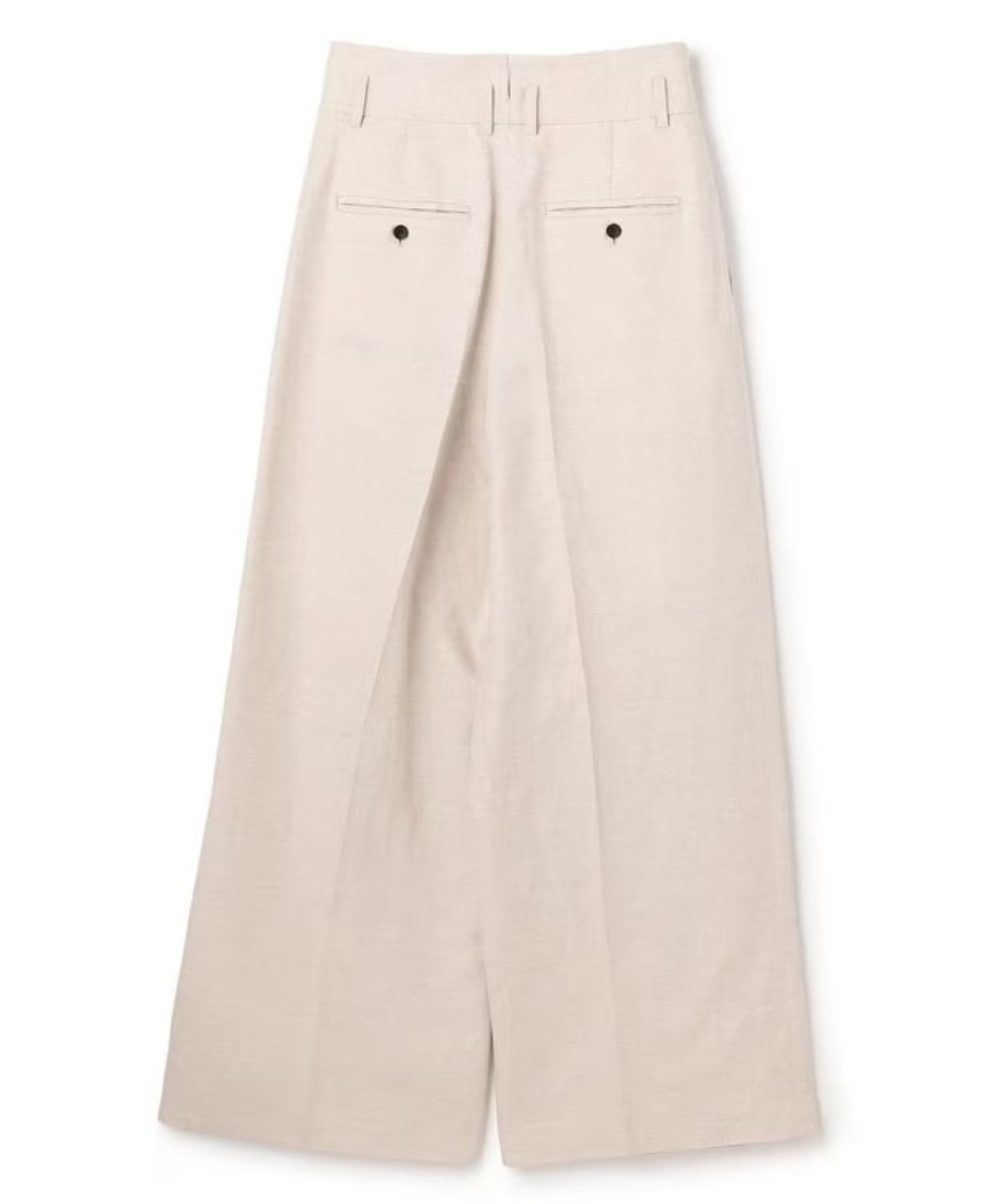 リヨセルライトリネン ワイドトラウザー(フラックス) / 再生繊維 / ハイウエスト / ワイドシルエット / PRUVLS0305