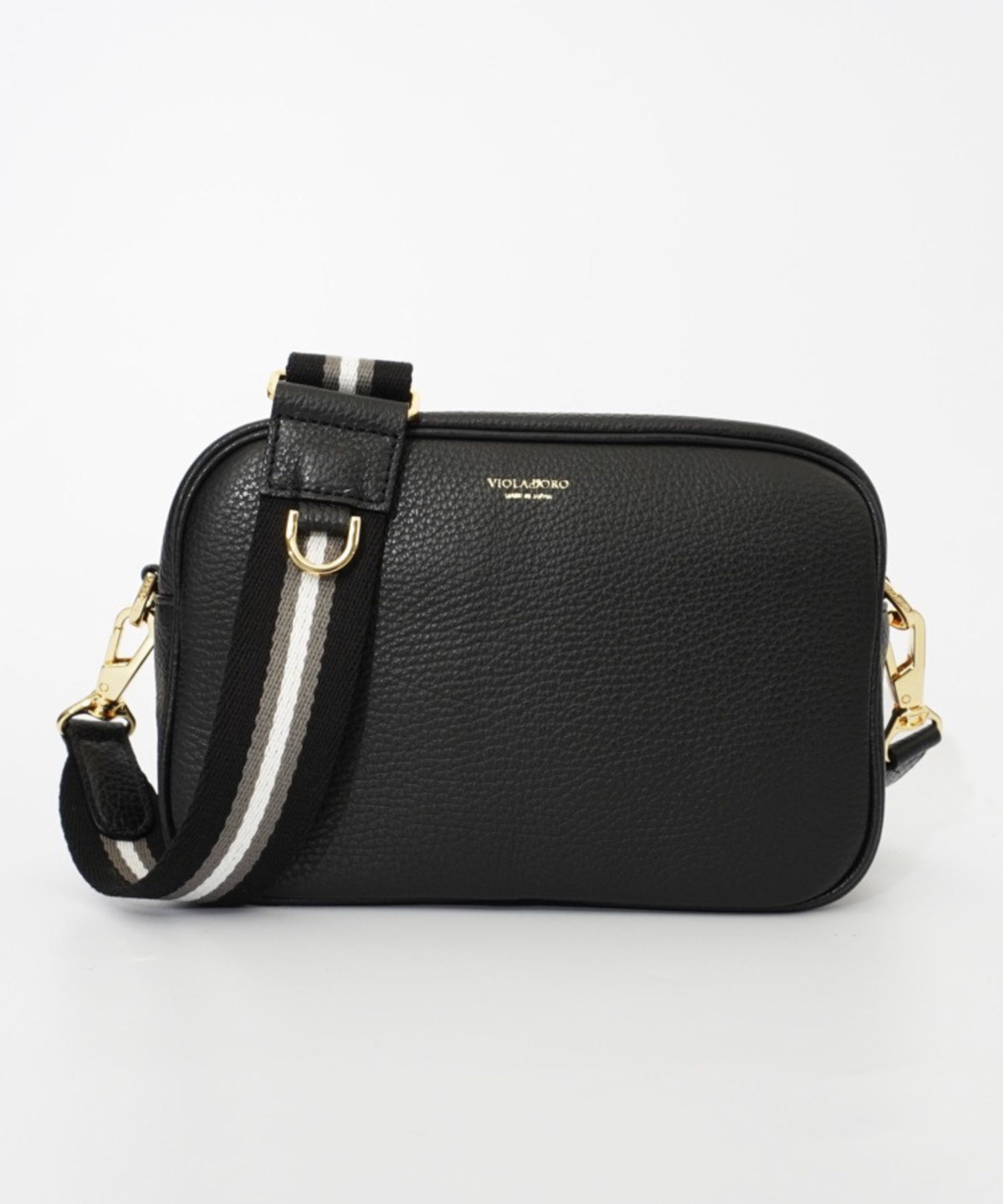 ADRIA / アドリア (Black) / 牛革 (Italian Leather) / ショルダーバッグ / 長財布・ポーチ入るサイズ / 日本製 / V-1483