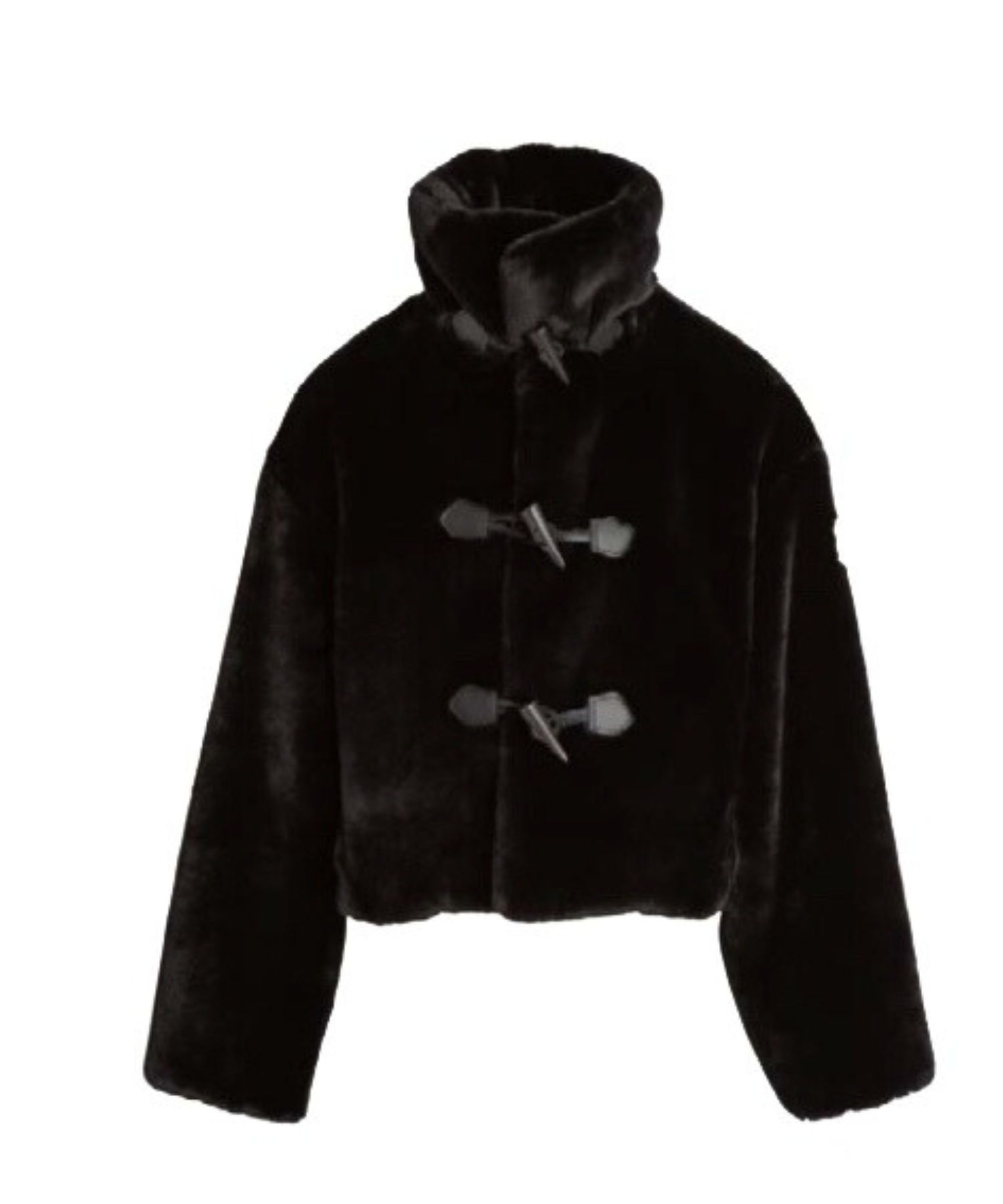 【25AW予約 】 PARTANNA フリース ブルゾン(black) / ポリエステル/ フェイクファー / ショート丈/ ドライクリーニング可 / LJXA0202033588