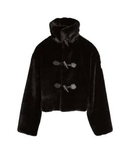 【25AW予約 】 PARTANNA フリース ブルゾン(black) / ポリエステル/ フェイクファー / ショート丈/ ドライクリーニング可 / LJXA0202033588