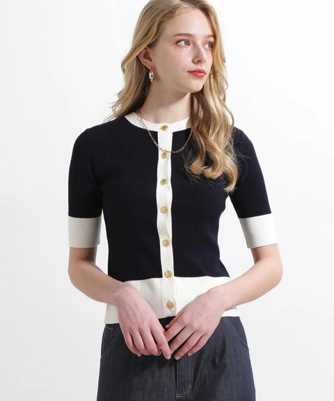DANIELA GREGIS リネンプルオーバーニット ベージュ F フリル襟とリブニットがドッキングしたプルオーバーsdp0075