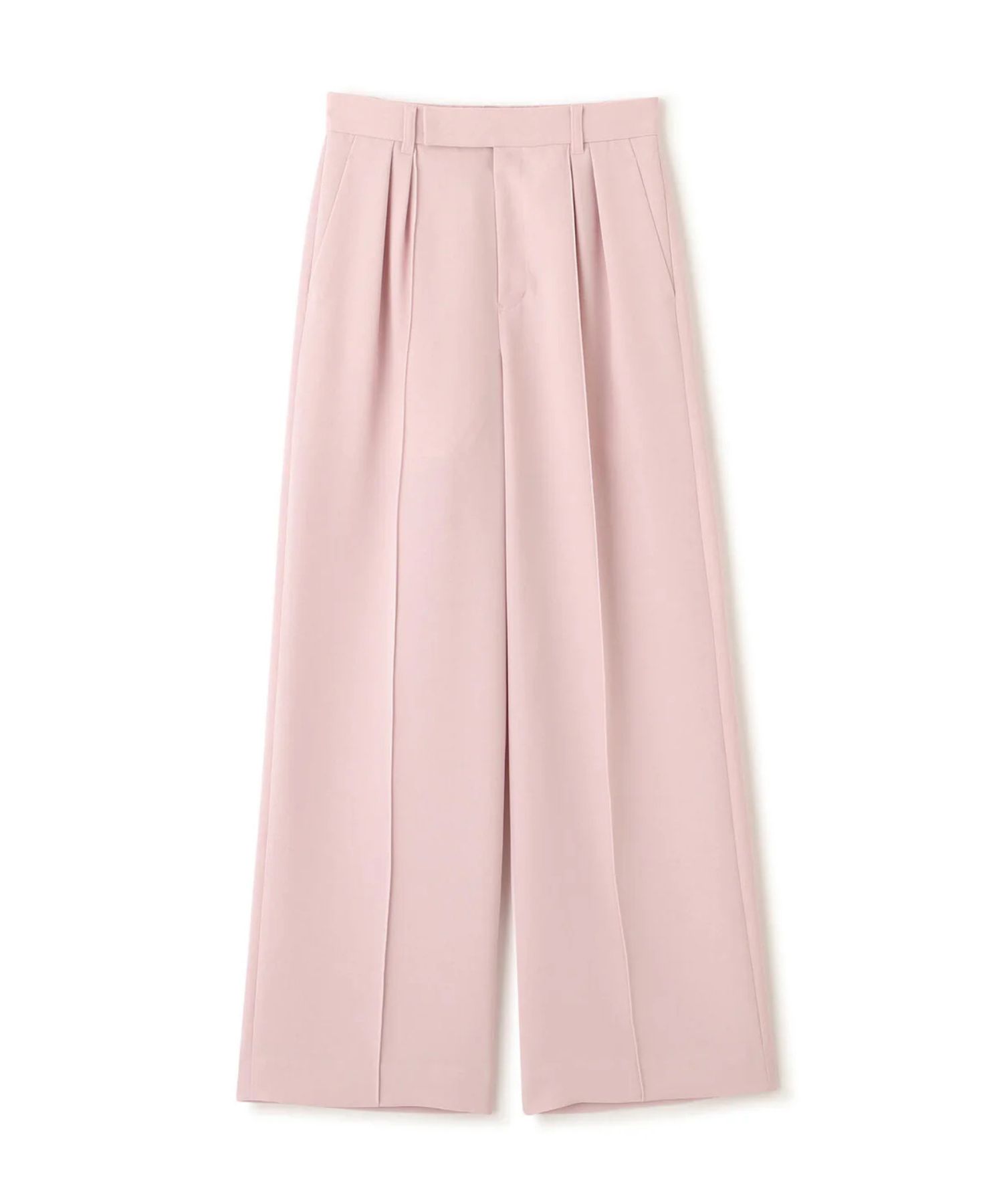 センターシームパンツ(フラミンゴピンク)ポリエステル/ ウエストゴム / 脚長効果 / ハイウエスト / ストレッチなし / 前ファスナーあき / 0316130104