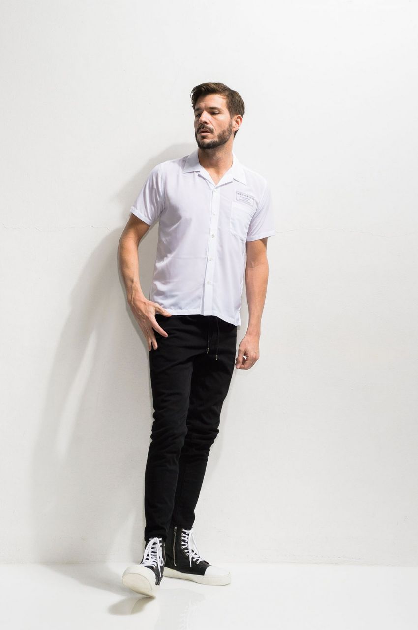 RC20 MICK DENIM JERSEY BLACK / デニムジャージテーパードパンツ