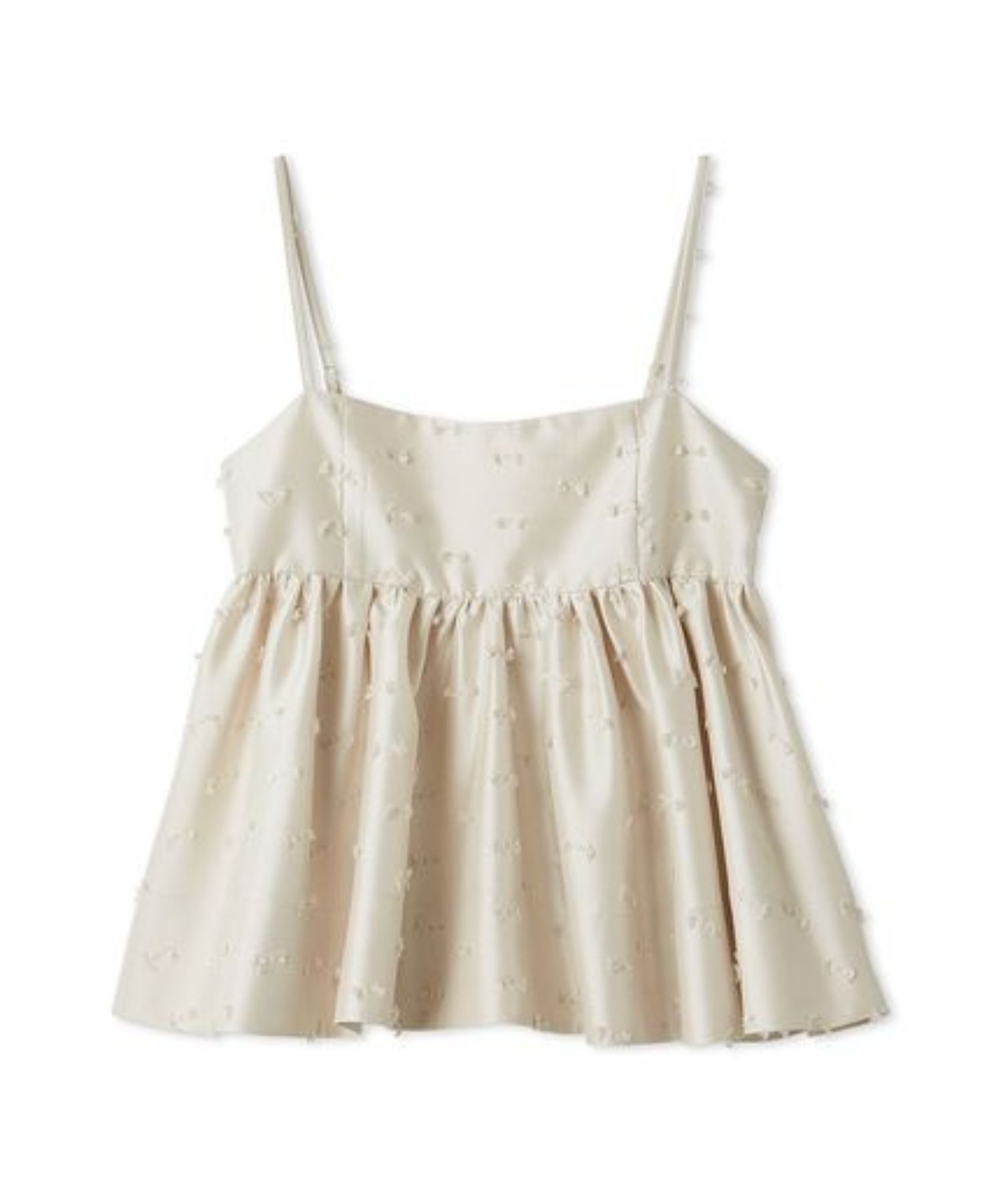 ジャガードペプラムキャミトップス (IVR) ポリエステル / 裏地無し / 透け感無し / 伸縮性無し / 手洗い可 /  09WFT261150