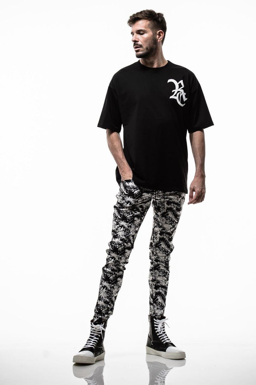 RC ROGO LOOSE TEE BLACK / ビッグシルエットTEE