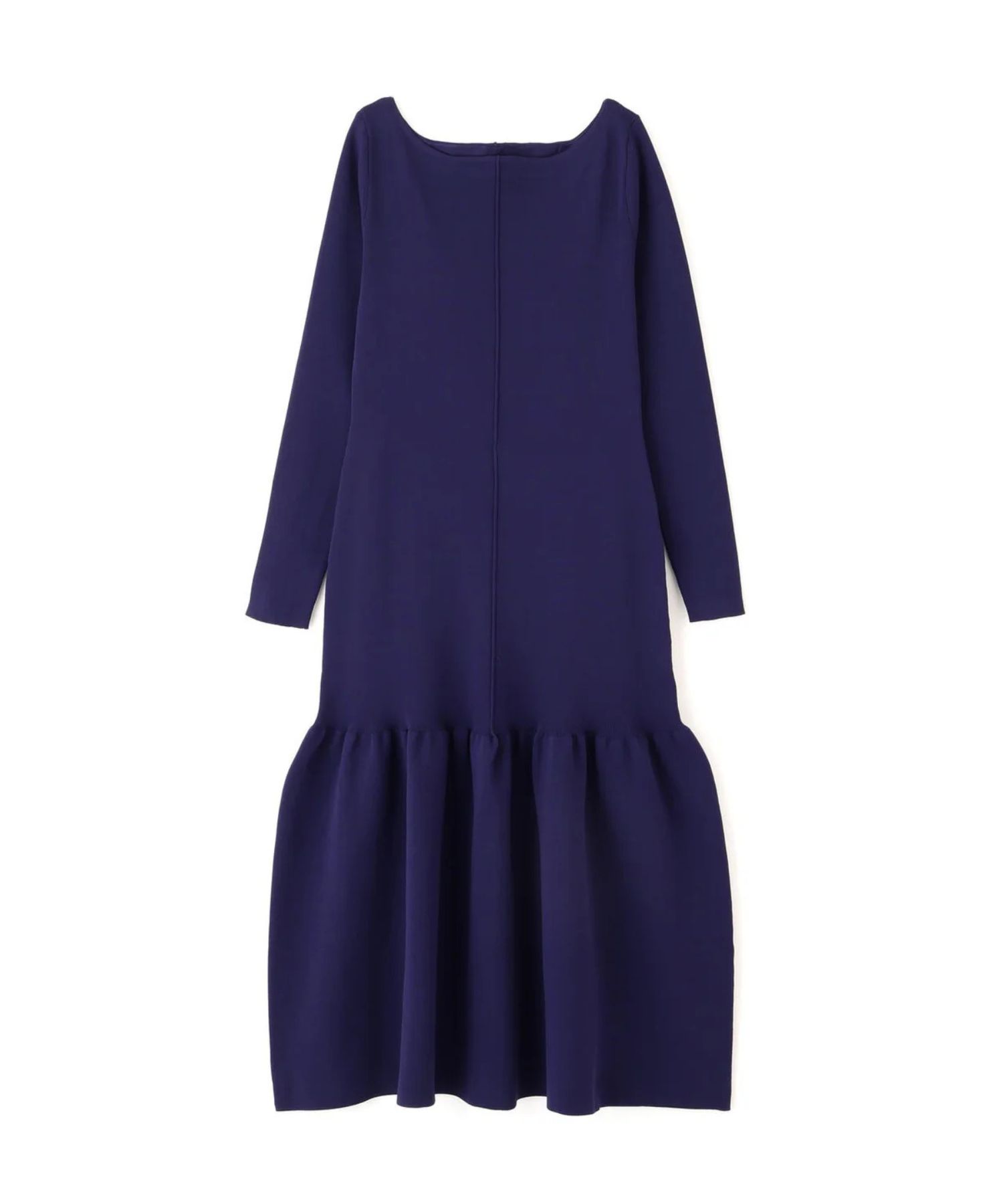 ボートネックマーメイドニットワンピース(ネイビー)ポリエステル / ストレッチあり / 裏地無し / 袖口スリットあり / 0316147219