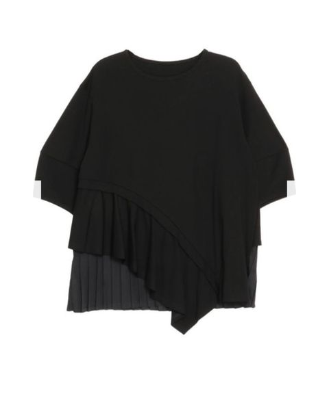 サイドフレアドッキングカットソー(ブラック) レーヨン / ウォッシャブル / 手洗い可 / 5126227207