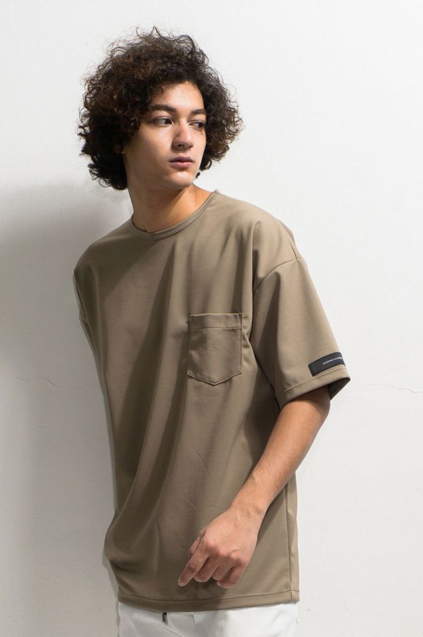 Double LOOSE pocket TEE WHITE / シルキータッチ 高機能ルーズポケットTシャツ