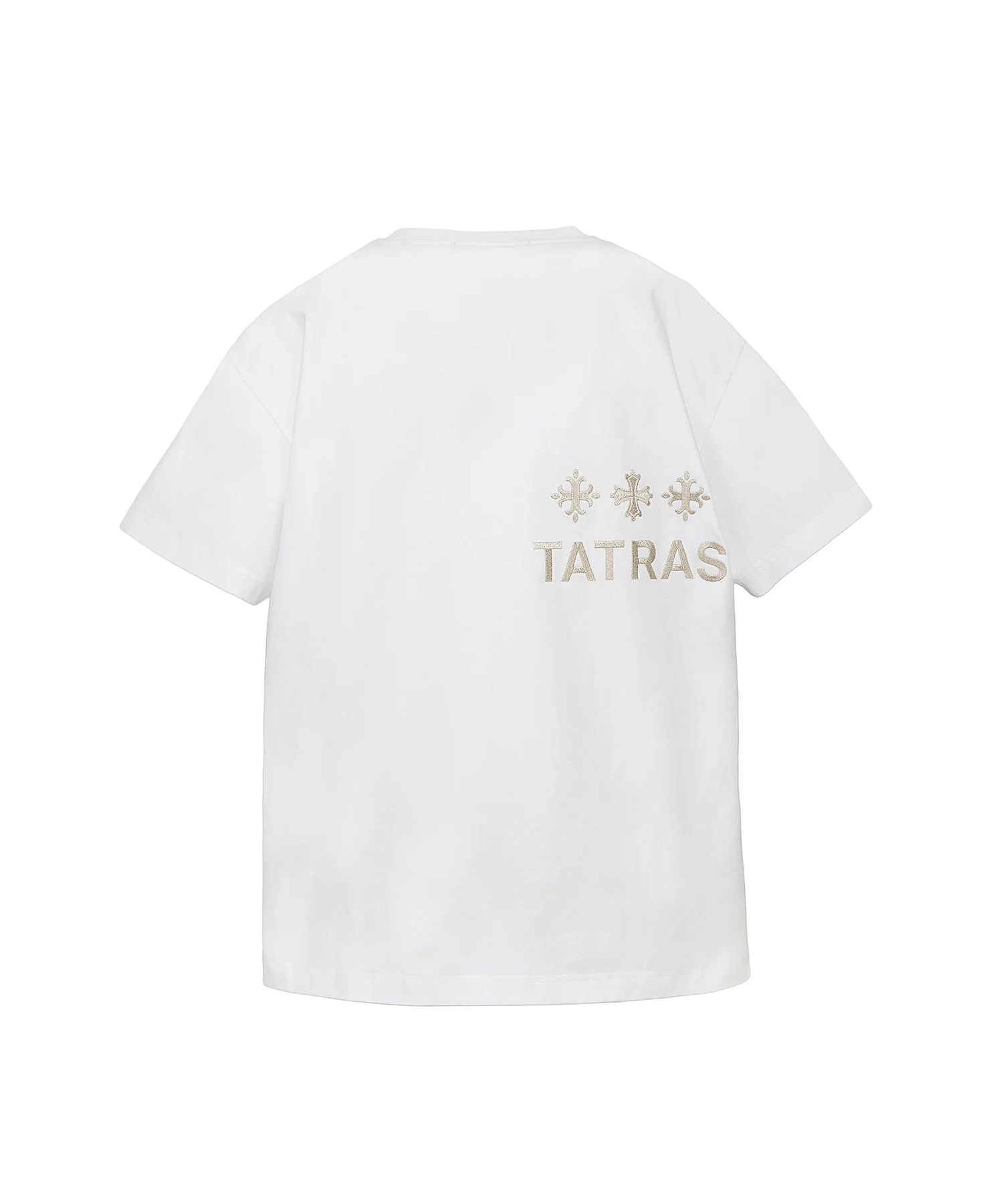 GISELLA ジゼラ Tシャツ (ホワイト) 綿 / 胸元ロゴ / 背面ロゴ / クルーネック  / LCKZ0750083588