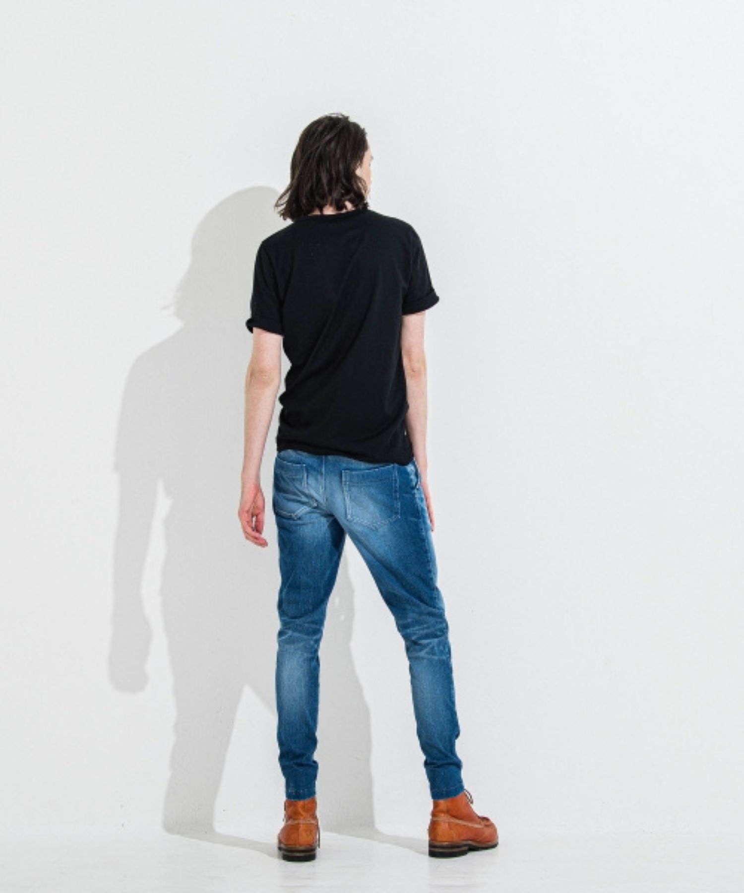 GIZA DAWN ROLL UP TEE (ブラック) コットン / メッセージロゴを入リ / オーガニックコットン /  ややタイト / RC36-T-002