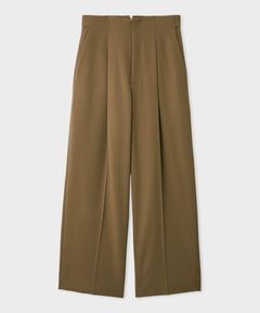 ツータックワイドパンツ(モカ)ポリエステル / ベルトレス / 裏地あり/ MWFP261025