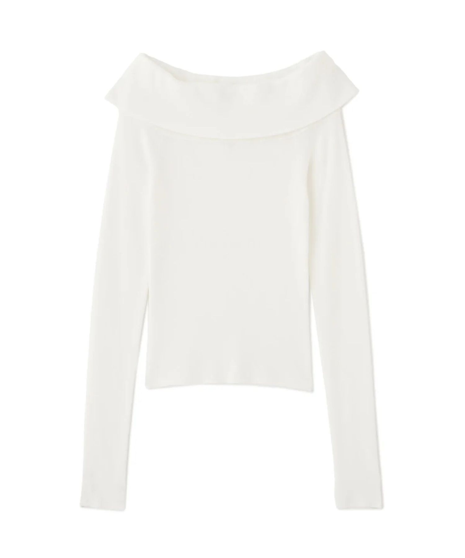 オフショルダー2WAYニットプルオーバー(ホワイト)ポリエステル / ウォッシャブル / 手洗い可 / かぶって着用 / 裏なし / ストレッチあり/ 0315270114