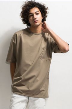 Double LOOSE pocket TEE WHITE / シルキータッチ 高機能ルーズポケットTシャツ