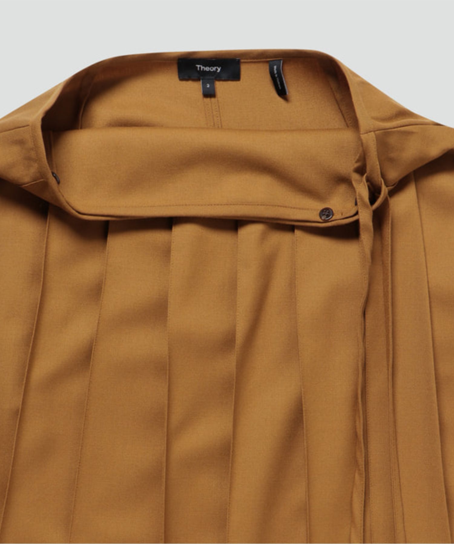 ドレープフランネルプリーツロングスカートDrape Flannel(アカシアブラウン)毛 / ラップデザイン / 収縮性ややあり / 01-6407306