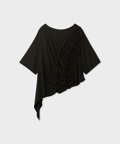 Nuriコラボギャザーカットトップス(ブラック) レーヨン / ウォッシャブル / 手洗い可 / MWCT 261056