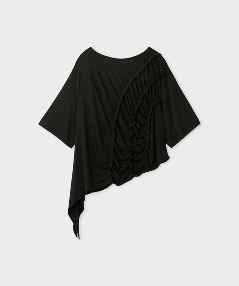 Nuriコラボギャザーカットトップス(ブラック) レーヨン / ウォッシャブル / 手洗い可 / MWCT 261056