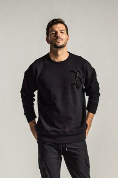 RC chenille velours fleece drop trainer (black) ポリエステル / オーバーシルエット / 裏起毛 / RC34-C-007