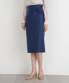 クロスウエストジャージスカート(ブルー)毛 / 裏地付き / 後ファスナーあき / 後ベンツあり / 0315220107