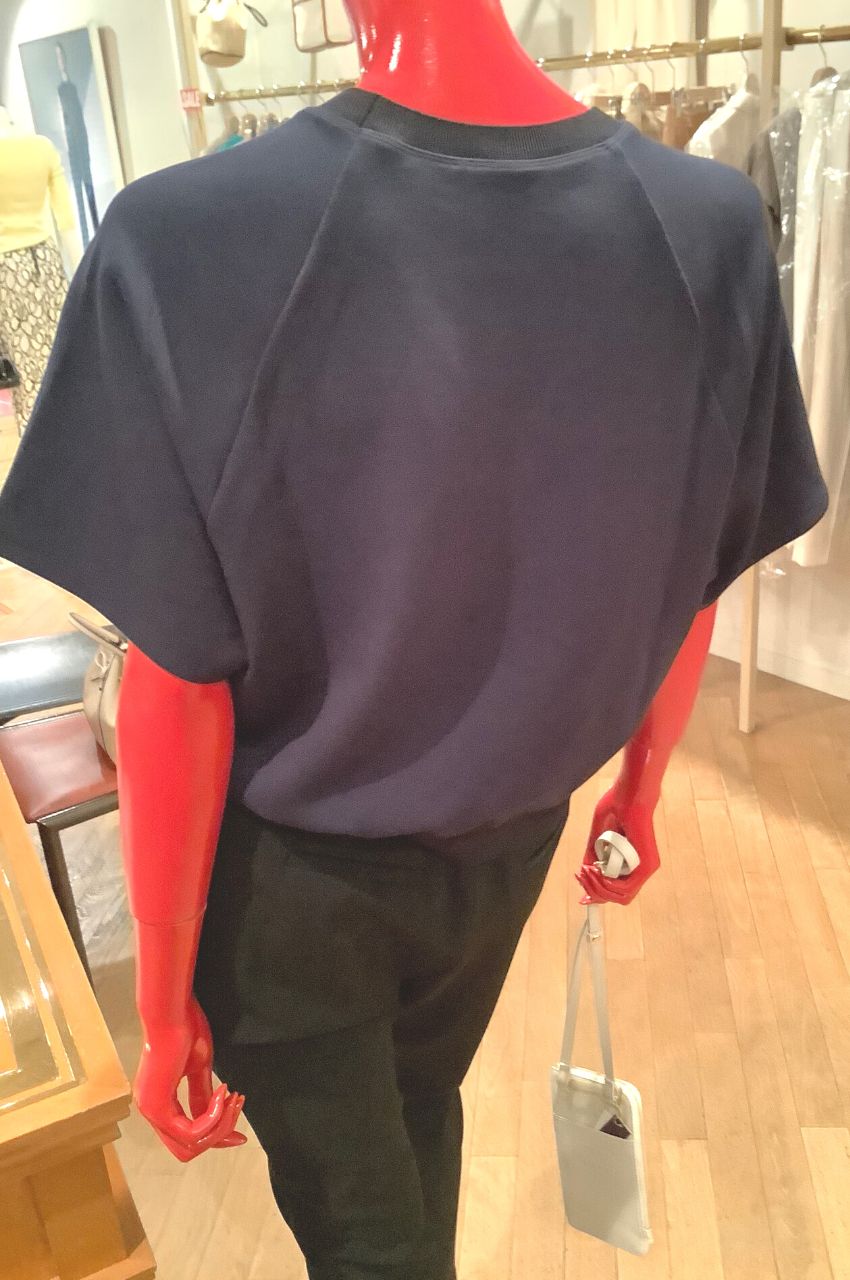 Double Knit LT N SS Seam Sweatsh / クロップドスウェットシャツ
