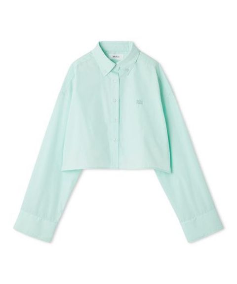 イージーケアクロップド釦ダウンシャツ ( MNT) ポリエステル / シワレス /ウォッシャブル /  接触冷感 / 09WFB254116