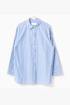 wide sleeve shirt (ブルー)コットン / ラウンドヘム / サイドスリット / 手洗い可/  FS251-26022