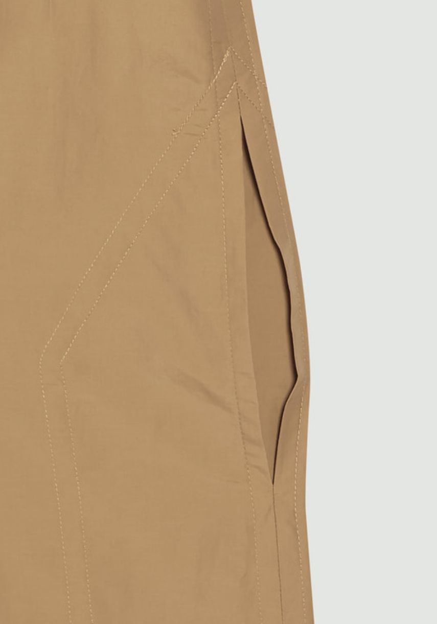 バックギャザーショートスリーブワンピース Soft Lawn  (ブロンズ) 綿 / 薄手 / 裏地無し / 手洗可 / 01-6205211