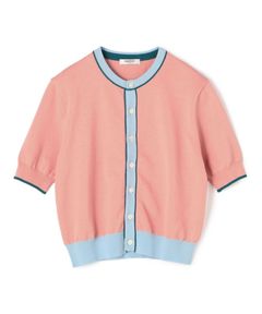 ドライコットン ハーススリーブカーディガン ( ピンク系) コットン / やや薄手 /伸縮性有り / 手洗可 /  12-02-62-02501