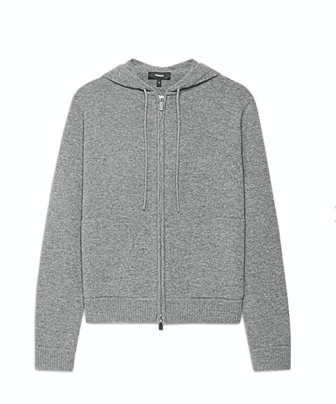 Lana Cash Zip Up Hoodie (ライトチャコール ) 毛 / 伸縮性有り / 柔らかい / ダブルZIP / : 01-5403703
