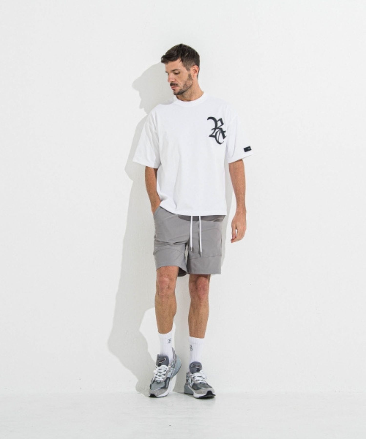 TYLER NYLON SHORTS (グレー ) ポリエステル /  ベルトループ/  スラッシュポケット / 360°ストレッチ / RC36-HP-002