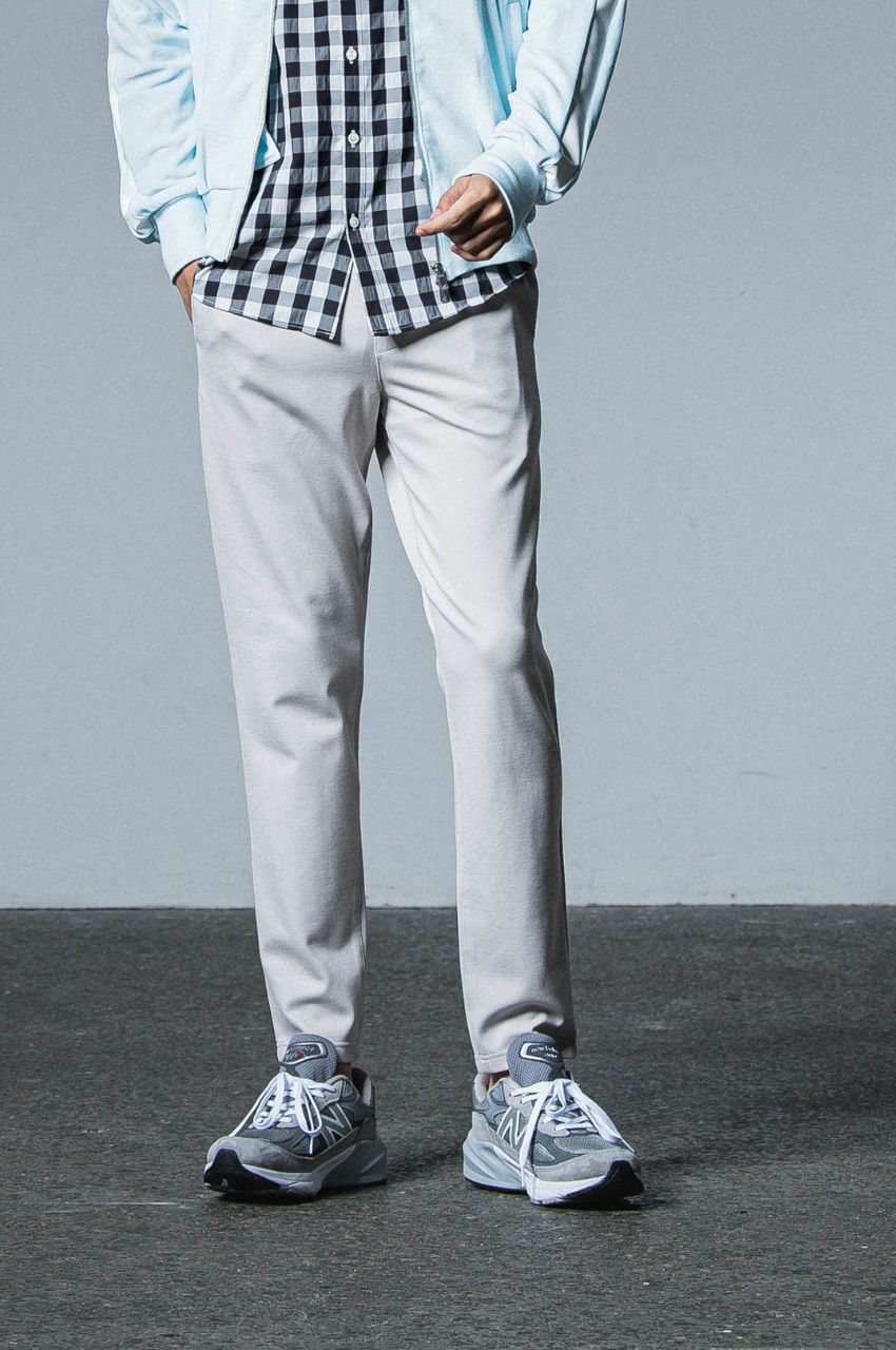 ERIC EASY PANTS (GREYGE) レーヨン / ストレッチ / ドローコード付き / サイド・バックポケット付き/  RC33-ST-027