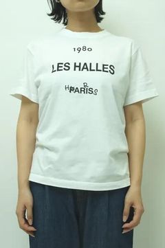 Harriss - Tシャツ (ベージュ) コットン / ロゴプリント / 透け