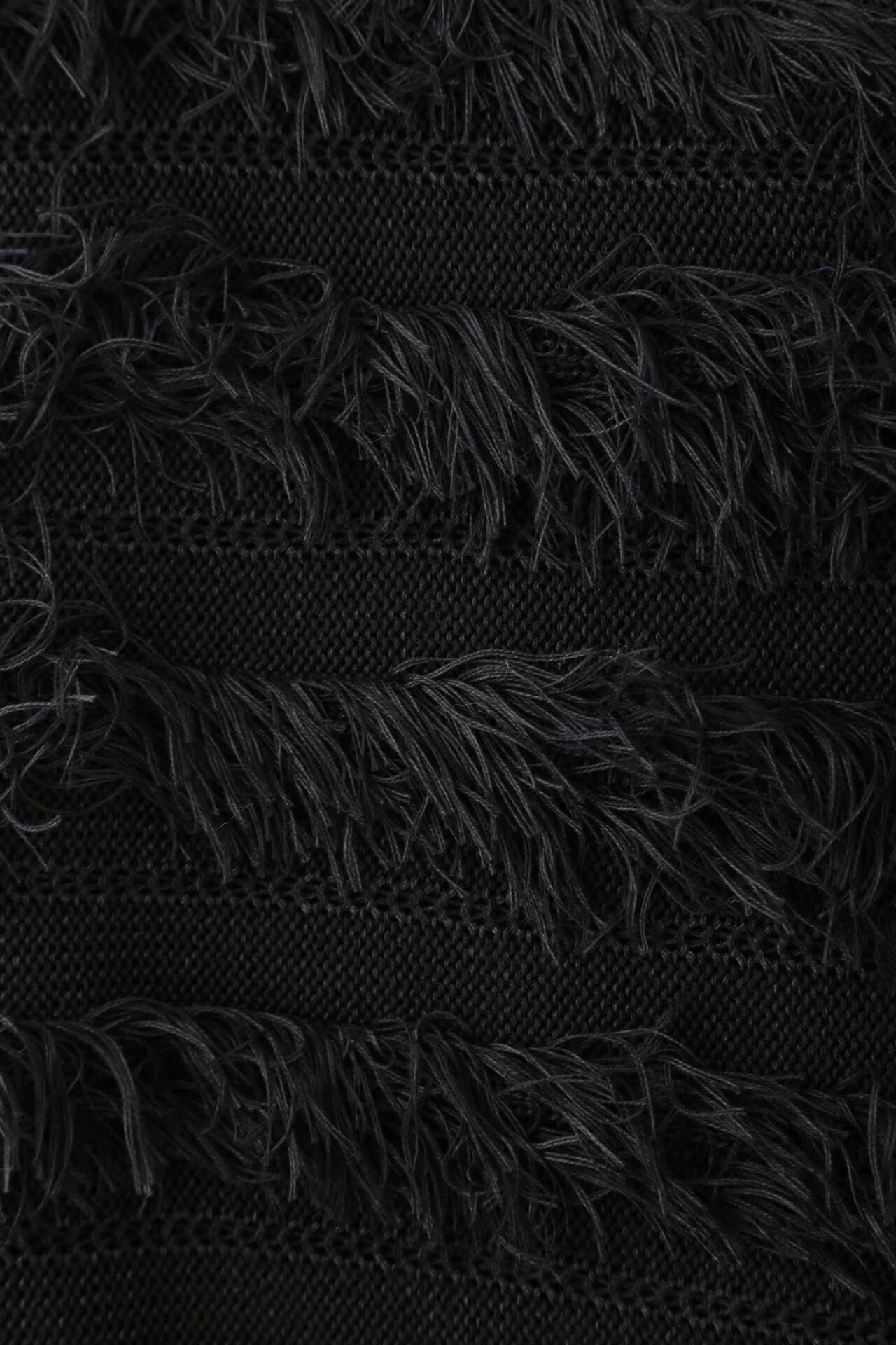 レイヤードニットワンピース (ブラック) / ワンピースとジレのセット販売 / ストレッチ / ウォッシャブル / 0315147212