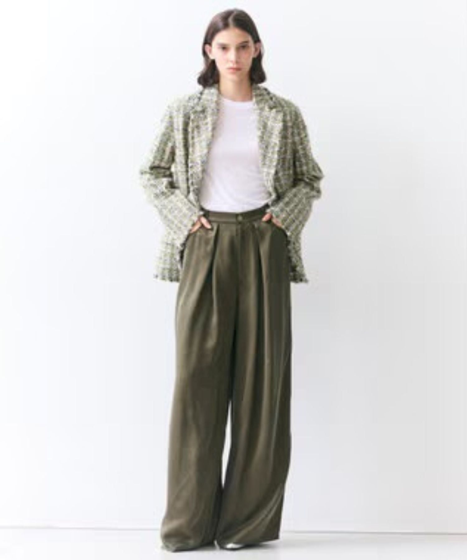 SORE / コットンシアークルーネックカットソー (White) コットン / ハイゲージに編み / 透け感有り / 手洗可 / KKCWGW0603