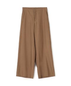 コットンリネンウェザー ストレートパンツ (カーキ) リネン / ドライタッチ / ノータック /   バックウエストゴム / 手洗可 / 14-04-62-04501
