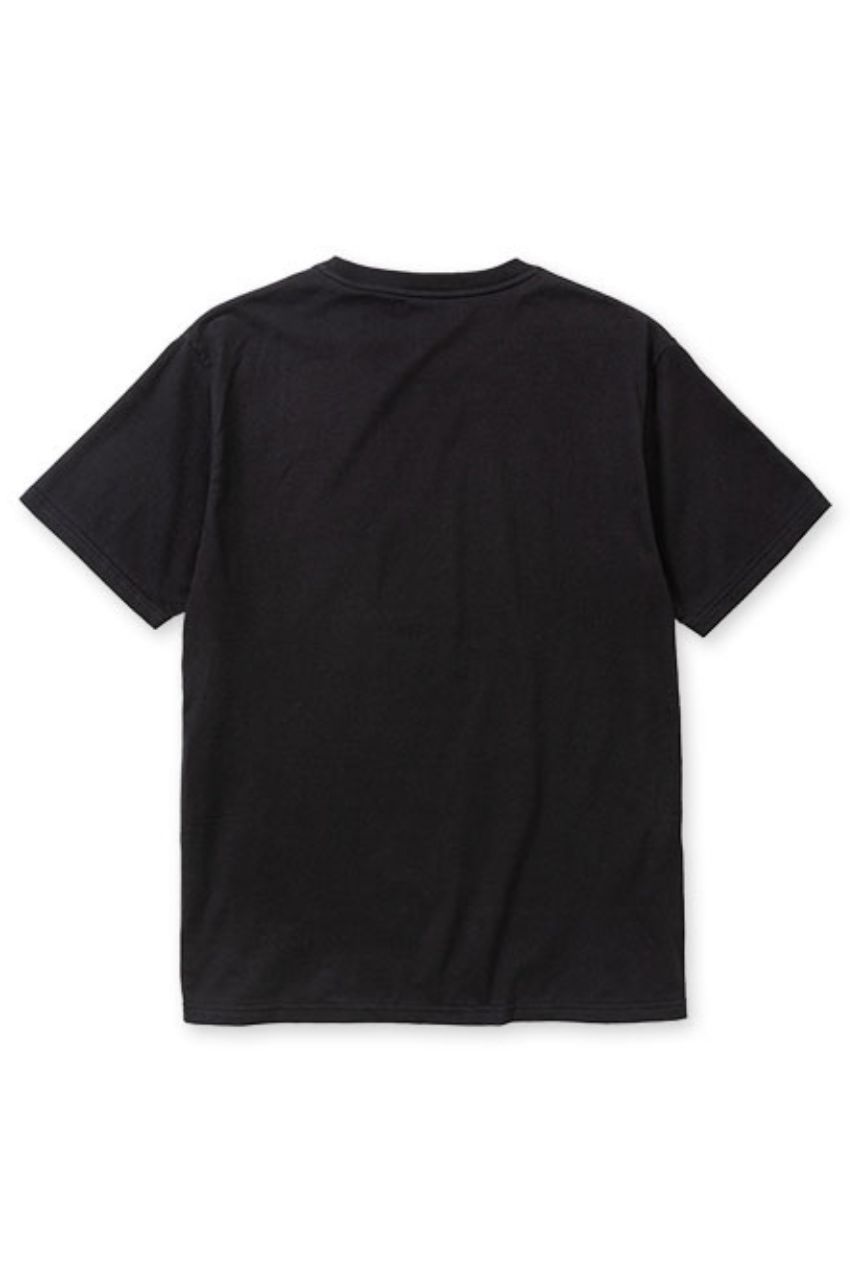 スクリプト ビッグロゴTシャツ （ブラック）コットン100％ / 中抜きフォントロゴ / ウォッシャブル