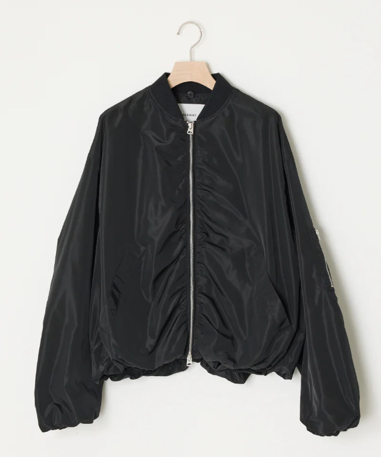 LIGHT COCOON JACKET (BLACK) ポリエステル / 付け衿取外し可 / 軽量 / ADWS-501-34